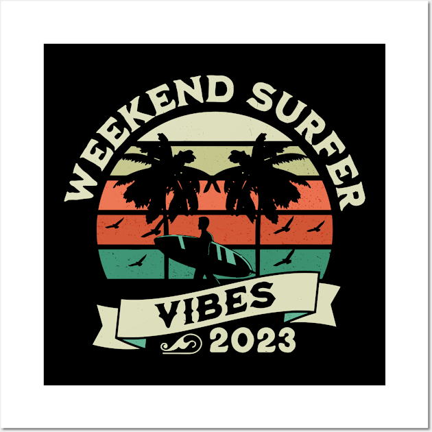 Weekend Surfer Vibes Wall Art by Glenn Landas Digital Art